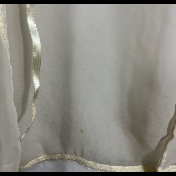 Vintage Cacique 2 Piece Lingerie Pinoir Set Nylon & Satin Bridal Set Beaded Lace - Picture 10 of 12